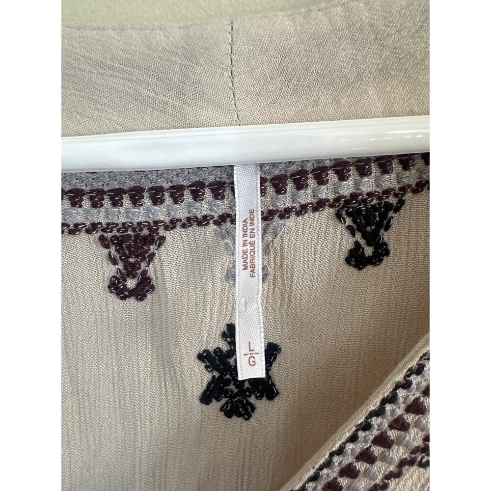 Free People Stargazer embroidered peasant mini dress L c2 - Picture 2 of 5